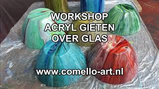 Acryl gieten over glas