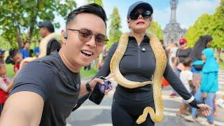 KETEMU ULAR BESAR DI CAR FREE DAY!! ELVINA KETAKUTAN!!