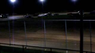 big block modified wreck in turn 4 while filming ron roberts z14 at bridgeport speedway