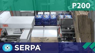 P200 Side Load Case Packer running packages of cookies — Serpa, a ProMach Brand