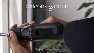 Silent Vlog | Creating a Balcony Garden  | Simple Living in the City