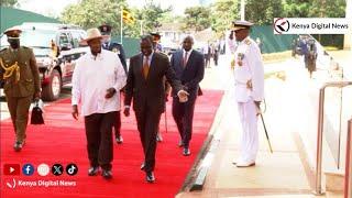 President Ruto receives President Yoweri Museveni at State House, Nairobi!!