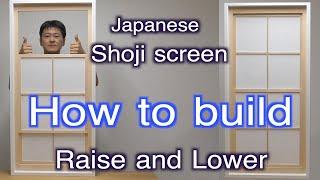 How to build Japanese Shoji screen to raise and lower // Samurai woodworker in Japan 【woodworking】