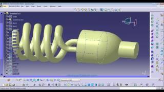 CATIA - Generative Shape Design 7-Spiral lamp