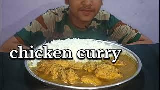 Eating Video | Chicken Curry , With Rice  | Foodie boy rehan