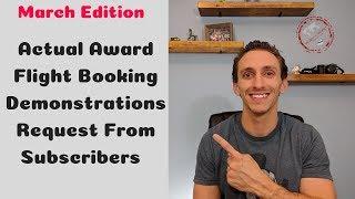Live Award Flight Booking Demonstration - March Edition | Waller's Wallet