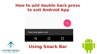 Android onBackPressed – Press BACK again to exit (Android Studio)