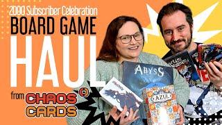 2000 Subscriber Celebration HAUL - Even more Board Games from Chaos Cards!