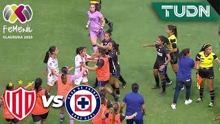 ¡TERMINÓ CALIENTE! Bronca al final | Necaxa 1-0 Cruz Azul | Liga Mx femenil- CL2023 J9 | TUDN