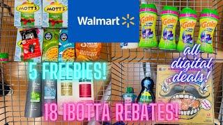 All digital Walmart Haul! 5 freebies! 18 IBOTTA rebates!