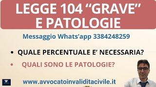 PATOLOGIE CHE DANNNO DIRITTO ALLA LEGGE 104 "GRAVE"