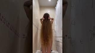 I’m going to wash my long hair #longhair #hair #hairwashing #hairwash #shorts #short #hairstyle #fun