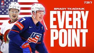 EVERY BRADY TKACHUK POINT FROM THE 2024 MEN’S WORLD HOCKEY CHAMPIONSHIP