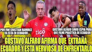 GUSTAVO ALFARO ENVIO ESPIA PARA QUE FILME PRACTICA DE ECUADOR! POR FIN! RAMIREZ YA ESTA EN ECUADOR