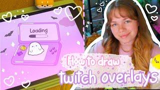 How to draw cute twitch overlays