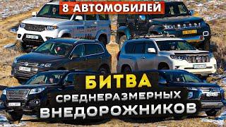 Битва Среднеразмерных Внедорожников 2021: Haval, Патриот, Prado, TrailBlazer, Touareg, Pajero Sport