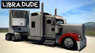 Stretched Kenworth W900 - (Libra Dude "99%" on ATS) - American Truck Simulator Jon Ruda 4K Cummins