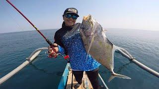 Mancing Ultralight Jigging Strike Ikan Besar bersama Lady Angler. Joran Jabrik PE 0.8 Metal Jig 30gr