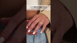 Stainless Steel Base Cross Rotating Ring | Icelink. #icelink #fashion #jewelry