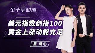 美元指数剑指100，黄金上涨动能充足丨金十早知道