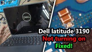 Dell latitude 3190 not turning on | LA-F463P | dell laptop no power solved !!