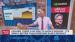 Jim Cramer looks at Nvidia's surge despite the market downturn
