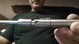 22lr power head for bang stick.  Test #1.  Made from old 22 rifle barrel.