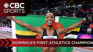 Thea Lafond reacts to making history in the triple jump | CBC Sports