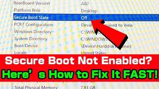 Secure Boot Not Enabled! Here’s How to Fix It FAST 