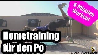 6 Minuten Po Workout zum Mitmachen | Po Workout Frau | Po Workout für zuhause - Po Training