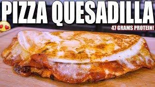 HIGH PROTEIN PIZZA QUESADILLA | Easy Low Carb Bodybuilding Recipe!