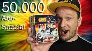 50.000 Abo-Special | 50 Booster Unboxing STAR WARS FORCE ATTAX DISPLAY