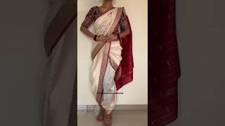 Dhoti Saree Draping #shorts #dhotistyle #saree #sareelove @GroomingwithUtkarsha