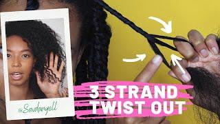 3 Strand Twist Out Tutorial - 2 Methods | 3c/4a Hair