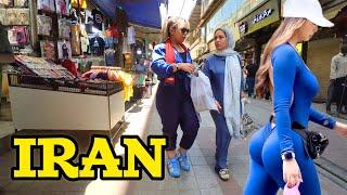 4K Exploring IRAN : Walking on a Busy Street In TEHRAN City!  ایران