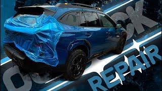 Subaru Outback. The rear end repair of the body . Ремонт задней части кузова.