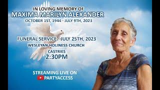 Funeral Service of Maxima Marilyn Alexander