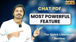 Chat PDF: The Most Powerful Literature Review Feature for Researchers in 2025!  | Quick Lit Review