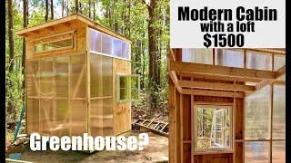 A modern cabin in the woods- (art studio, guest cottage, homesteading greenhouse?)