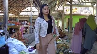 Indonesian morning market, lifestyle and activities in rural markets