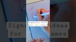 signature ideas for L names #foryou #signature #handlettering #calligraphy #easy #shorts