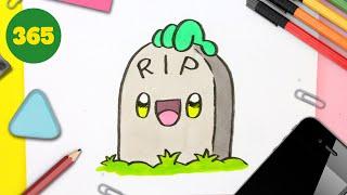 Come disegnare un grave kawaii e carino – Tutorial passo dopo passo