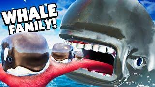 Saving the WHALE FAMILY From The SEA MONSTER!  - Goat Simulator 3