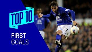 TOP 10: FIRST EVERTON GOALS | Ft. Lukaku, Cahill, Kanchelskis, James + more