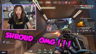 POKIMANE she SHOCKED at what SHROUD is DOING!! (VALORANT MOMENTS) | Broccoli TV