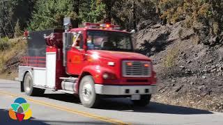 Philpott Road Wildfire media tour along Hwy 33 in the Joe Rich area