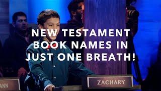 Kid Recites New Testament Book Names in Just One Breath!