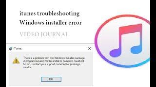 iTunes 12.6.1 Error solution: Windows installer package