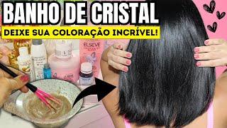 BANHO DE CRISTAL! Pinte Seu Cabelo Assim e Economize! NÃO GASTO MAIS NO SALÃO!