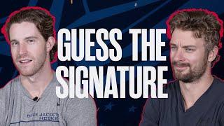 "IS THAT MINE?!" SEAN KURALY is STUMPED by his Teammate's Signature | Guess the Signature